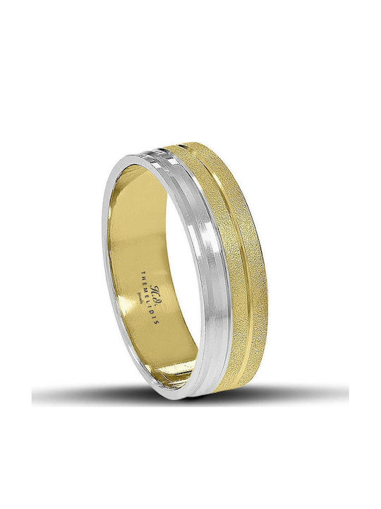 Themelidis Jewels Wedding Rings Bicolour 22K