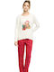 Sexen Set Pijamale pentru Femei Red Teddy