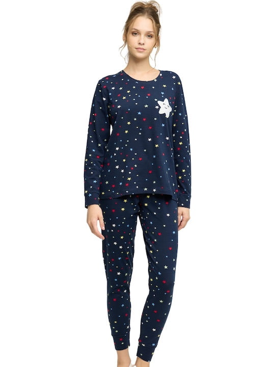 Sexen Set Pijamale pentru Femei Dark Blue Star