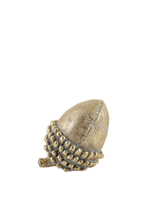 Christmas Polyester Acorn Gold 14x11.5x12.5cm