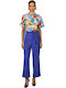 Damen Stoff Hose Purple