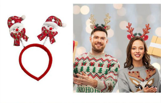 Frühling Weihnachtsbekleidungsaccessoires Haarband Christmas Headband 24t03 Schneemänner