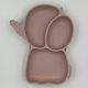 Pandaboo Baby Food Plate made of Silicone Pink