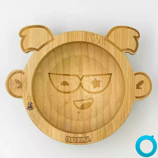 Pandaboo Παιδικό Μπωλ Φαγητού από Bamboo Γαλάζιο