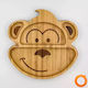 Pandaboo Baby Food Plate made of Bamboo Orange