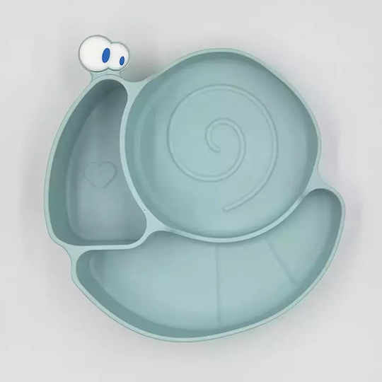 Pandaboo Baby Food Plate made of Silicone Blue