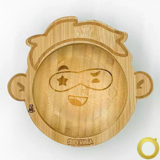 Pandaboo Baby Food Bowl made of Bamboo Yellow