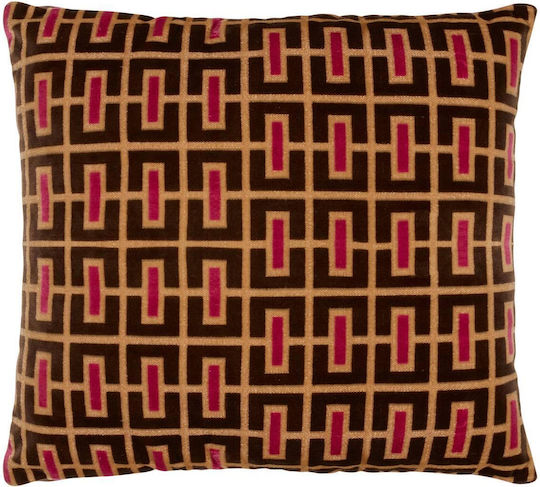 Atmosphera Bellissima Sofa Cushion Velvet Brown 40x40cm