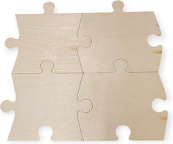Holzhandwerksdekoration Puzzle Unlackiert 4 Stück