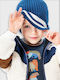 Kinderstrickjacke mit Kapuze Beige