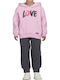 Kids Sweatpants Set Coral