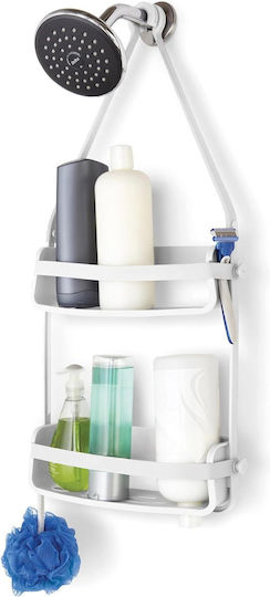Umbra Flex Wall Mounted Bathroom Shelf Plastic 33x10x66cm White