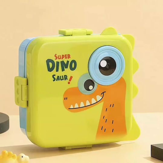 Pandaboo Plastic Kids' Food Container Dinosaurs Green