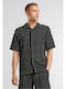 Short-sleeved Shirt Striped Black