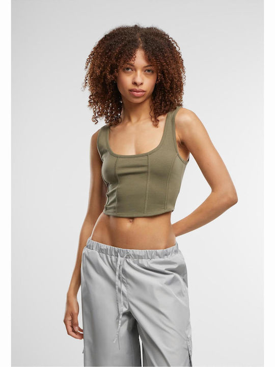 Urban Classics Damen Korsett Bluse Olive