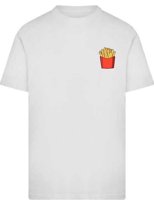 Tricou French Fries Alb
