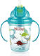 Nuby Educational Sippy Cup Plastic with Handles Blue for 6m+m+ 240ml