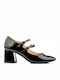 Pumps mit Riemchen & mittelhoher Absatz Schwarz
