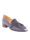 Leather Women's Moccasins in Blue Color