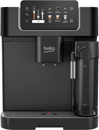 Beko CaffeExperto Αυτόματη Μηχανή Espresso 1350W Πίεσης 19bar για Cappuccino με Μύλο Άλεσης Μαύρη