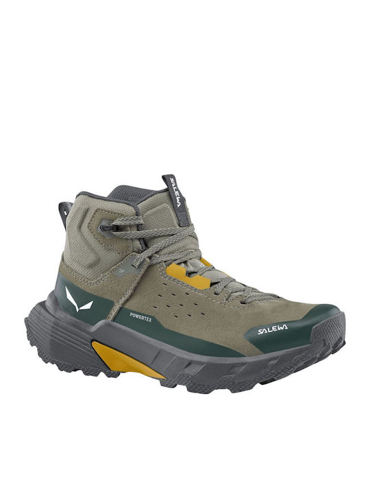Salewa Pedroc 2 Leather Ανδρικά Ορειβατικά Μποτάκια Αδιάβροχα Πράσινα