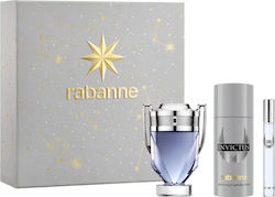 Rabanne Invictus Ανδρικό Σετ με Eau de Toilette 3τμχ