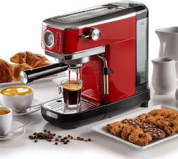 Ariete Perfetto Slim Semi-automată pentru Cafea Măcinată Roșie