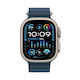 Apple Watch Ultra Titan 49mm 4G - LTE Recondiționat Grad A Natural with Blue Ocean Band