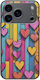 Valentine's Day Hölzernes Love Iphone 17 Pro Schwarze Tpu Schwarze Silikon