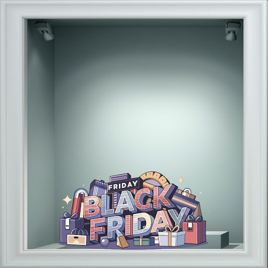 Αυτοκόλλητο Εκπτώσεων - Black Friday - 70cm X 40cm