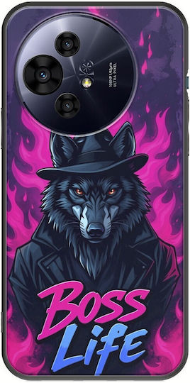 Boss Life Wolf TCL 50 Pro NXTPAPER 5G Черен TPU Силиконов Калъф