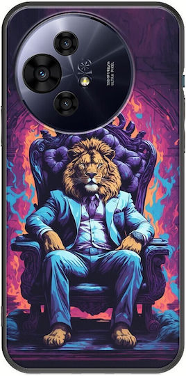 Wild Animals Lion TCL 50 Pro Nxtpaper 5G Black TPU Black Silicone