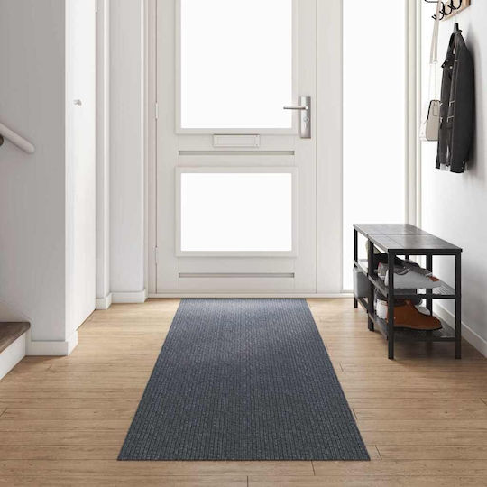 vidaXL Anti-slip Rug Rectangular Leather Gray