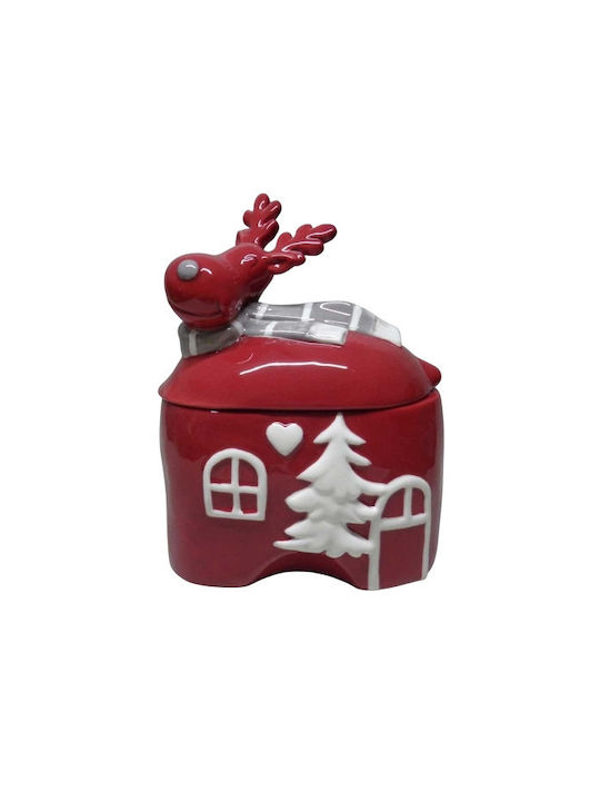 Керамичен съд с капак 14.9x11.7x17.3 см Deer Marva Home 805291