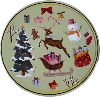 Χριστουγεννιάτικη Πιατέλα Μελαμίνης 40εκ Gifts Marva Home Akx101620-b