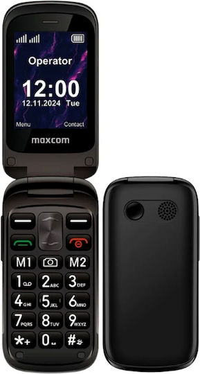 MaxCom MM834 4G Dual SIM Κινητό με Κουμπιά Μαύρο