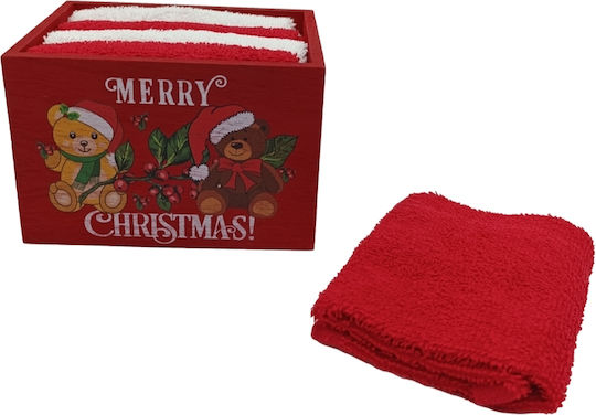 Christmas Set of 5 Napkins Basket Ilis Home 23996 Bears