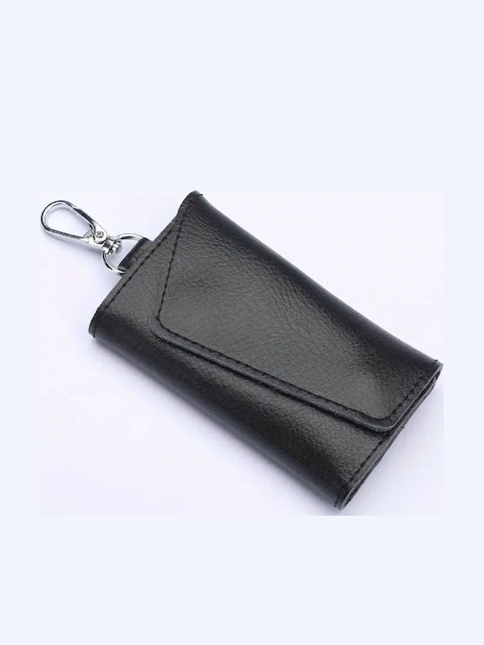 Gp & Max 293 Leather Key Holder Keychain Black