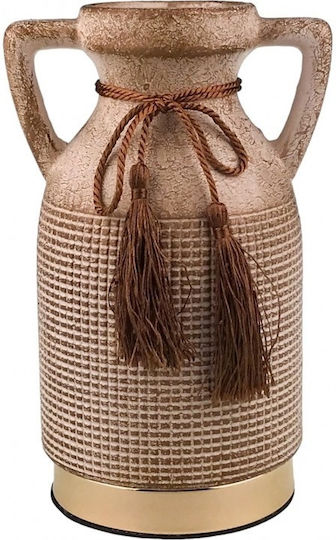 Velve Vază Decorativă Ceramică Maro Φ14xΥ22cm
