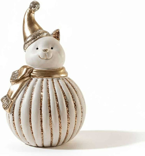 Zen Collection Christmas Ceramic Terracotta Cat 10.5x10x18cm