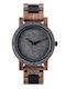 Bobo Bird Ceas Bărbați 46mm Baterie cu Brățară Din Lemn Maro