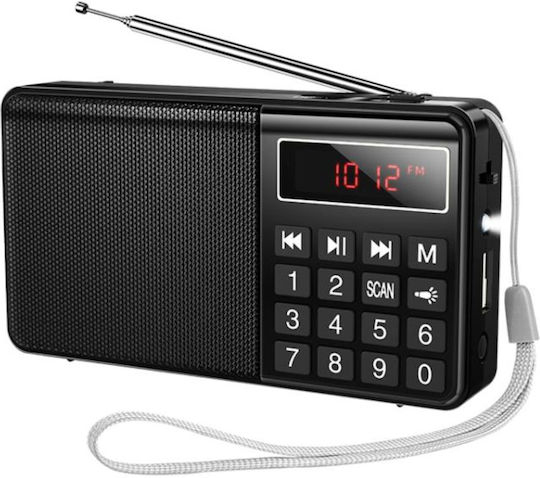 Hoco HI50 Επιτραπέζιο Ραδιόφωνο Μπαταρίας με Bluetooth και USB Μαύρο