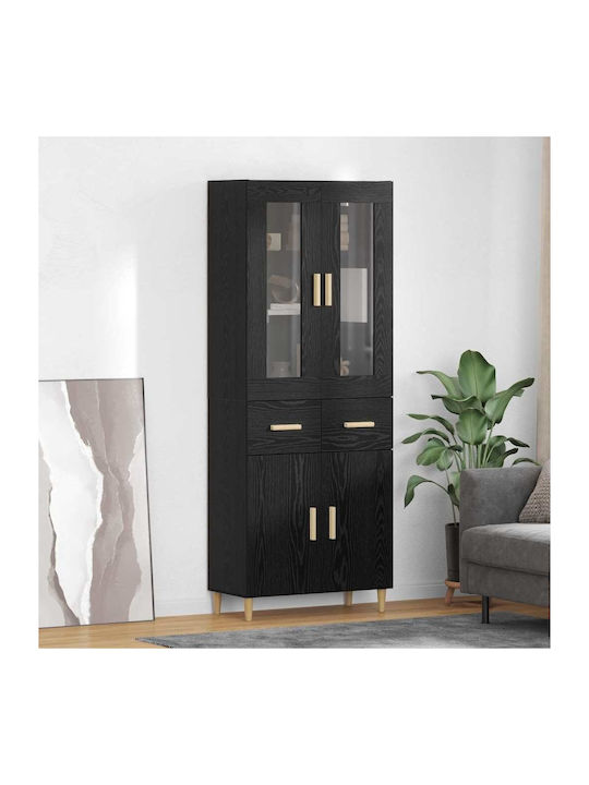 Висулка Витрина за хол от ПДЧ със Стъкло Black ...