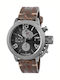 U-Boat Mens Ανδρικό Ρολόι 45mm Χρονογράφος Αυτόματο με Καφέ Μεταλλικό Μπρασελέ
