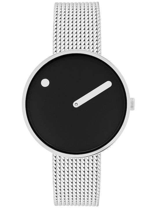 Picto Men's Watch 34mm Battery with Silver Metal Bracelet