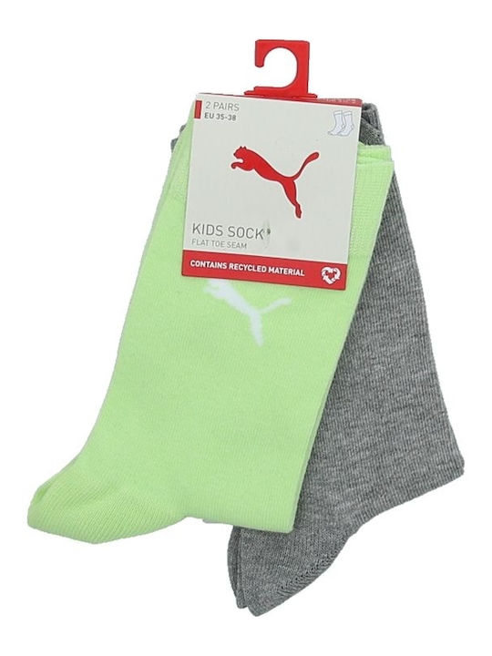 PUMA Kids' Socks Easy Rider Junior Grey Lime 2 ...