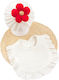Queen Mother Baby Bib Fabric White for 3 months+