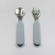 Pandaboo Baby Set with Fork made of Metal Gray 2pcs