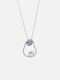 Chrysothemiss Damen Halskette Amethyst Glow Vergoldete Lila Kristall