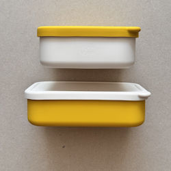 Tupperware Kinderlebensmittelbehälter Weiß Gelb Snackbox Tupperware Kinderlebensmittelbehälter Weiß Gelb Snackbox